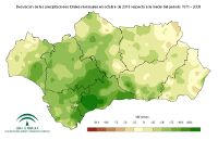 Desviación del mes respecto a la normal (mm)