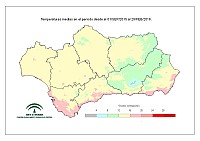 Temperatura media desde el 1 de septiembre.