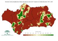 Desviación del mes respecto a la normal (%)