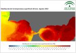 Temperatura superficial del mar (SST). Agosto 2010