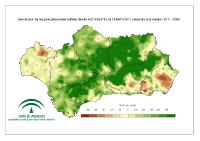 Desviación de la precipitación acumulada respecto a la normal (%)
