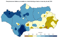 Precipitación acumulada desde el 1 de septiembre.