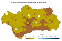 Precipitación total mensual