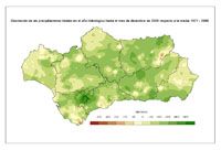 Desviaciones de la precipitación media respecto a la normal.