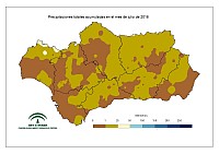 Precipitación total mensual
