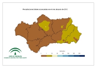 Precipitación total mensual