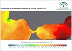 Temperatura superficial del mar (SST). Agosto 2012