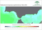 Temperatura superficial del mar (SST). Febrero 2012