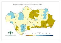Precipitación total mensual