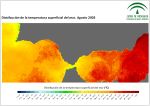 Temperatura superficial del mar (SST). Agosto 2003