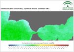 Temperatura superficial del mar (SST). Diciembre 2003
