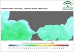 Temperatura superficial del mar (SST). Febrero 2003