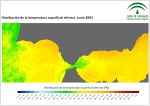 Temperatura superficial del mar (SST). Junio 2003