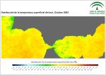 Temperatura superficial del mar (SST). Octubre 2003