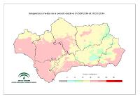 Temperatura media desde el 1 de septiembre.