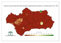 Desviación del mes respecto a la normal (%)