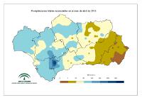 Precipitación total mensual