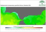 Temperatura superficial del mar (SST). Diciembre 2011