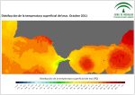 Temperatura superficial del mar (SST). Octubre 2011