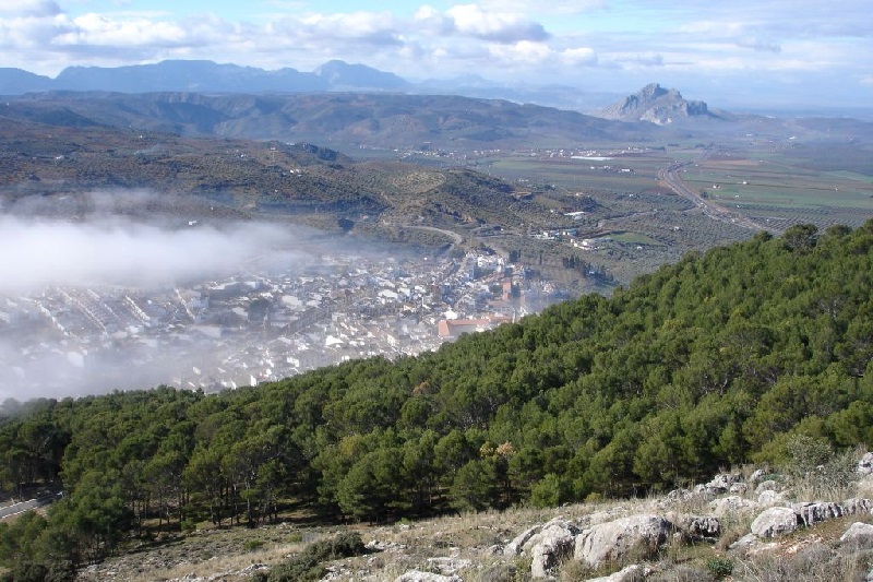 Ampliar imagen: vista del municipio de Archidona desde la Peña de la Sierra de Gracia