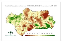 Desviación de la precipitación acumulada respecto a la normal (%)