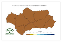 Precipitación acumulada desde el 1 de septiembre.