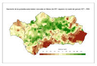 Desviación del mes respecto a la normal (%)