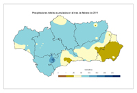 Precipitación total mensual
