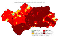 Intensidad de la sequía pluviométrica