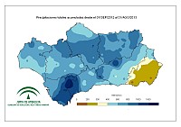 Precipitación acumulada desde el 1 de septiembre.