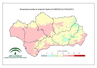 Temperatura media desde el 1 de septiembre.