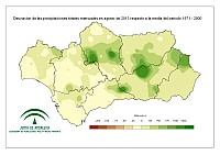 Desviación del mes respecto a la normal (mm)