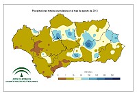 Precipitación total mensual