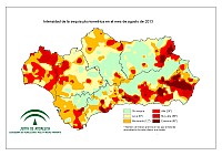 Intensidad de la sequía pluviométrica