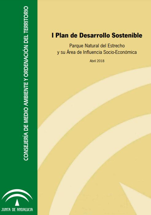Portada del documento del I Plan de Desarrollo Sostenible del Parque Natural del Estrecho y su área de influencia socioeconómica, 2018