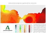 Temperatura superficial del mar (SST). Verano 2022