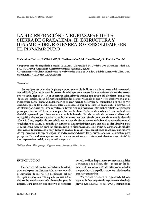 Portada de artículo científico
