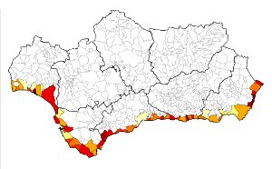 Evolución del suelo urbanizado y alterado en Andalucía