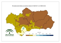 Precipitación acumulada desde el 1 de septiembre.