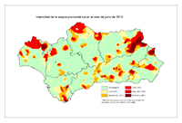 Intensidad de la sequía pluviométrica