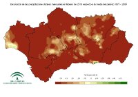 Desviación del mes respecto a la normal (%)