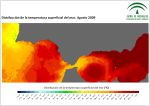 Temperatura superficial del mar (SST). Agosto 2009