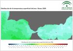 Temperatura superficial del mar (SST). Marzo 2009