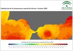 Temperatura superficial del mar (SST). Octubre 2009