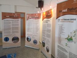 Panel expositivo en el Centro de Visistantes de Sedella (Málaga)