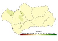Desviaciones de la precipitación media respecto a la normal.
