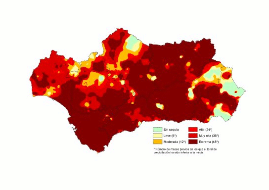Amplia en nueva ventana: Intensidad de la sequía pluviométrica tras los meses de primavera