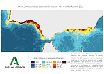 Ampliar mapa, coeficiente de atenuación difusa (K490). Noviembre 2022