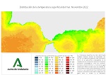 Ampliar mapa, temperatura superficial del mar (SST). Noviembre 2022