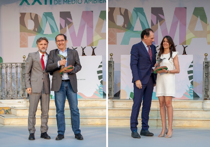 D. José María Montero, director del programa Espacio Protegido de Canal Sur y Raquel Garrido de Málaga Hoy